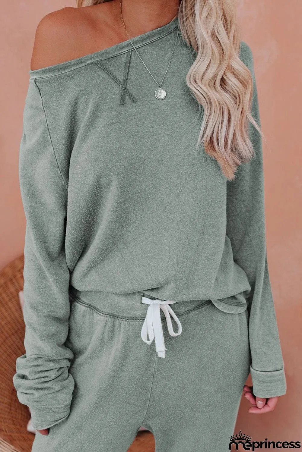 Raglan Sleeve Top And Pants Loungewear Set