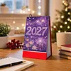 Butterfly Flowers Diamond Art Monthly Flip Tabletop Calendar January 2027 - December 2027 Small Desktop Calendar Planner for Living Room Bedroom Office Desk Gift Giving
