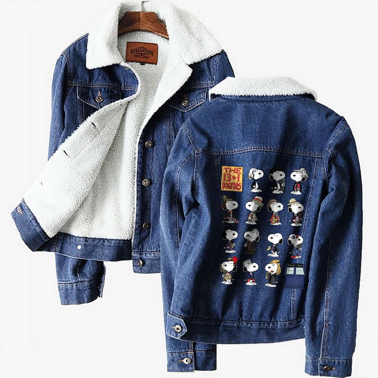 The 13 1 Dogtors, Snoopy Classic Lined Denim Jacket