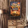 Diamond Painting -DIY Round Drill Independence Day May God Bless America(60*40CM)