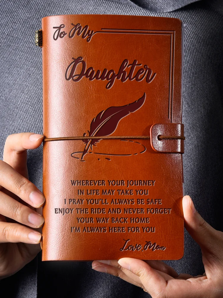 Family Love Words Leather Notebook