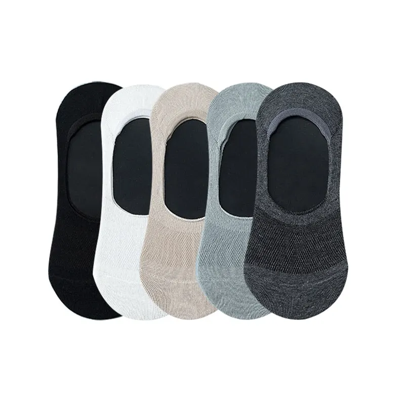 5 Pairs/lot Solid Mesh Women's Short Socks Pack No Show Invisible Socks Cotton Summer Breathable Thin Boat Sock Japanese Fashion