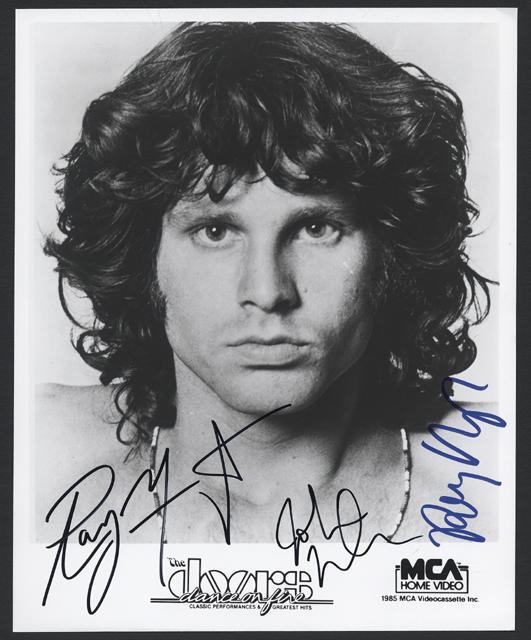 THE DOORS Signed Photo Poster paintinggraph - Rock Band Manzarek / Densmore / Krieger preprint