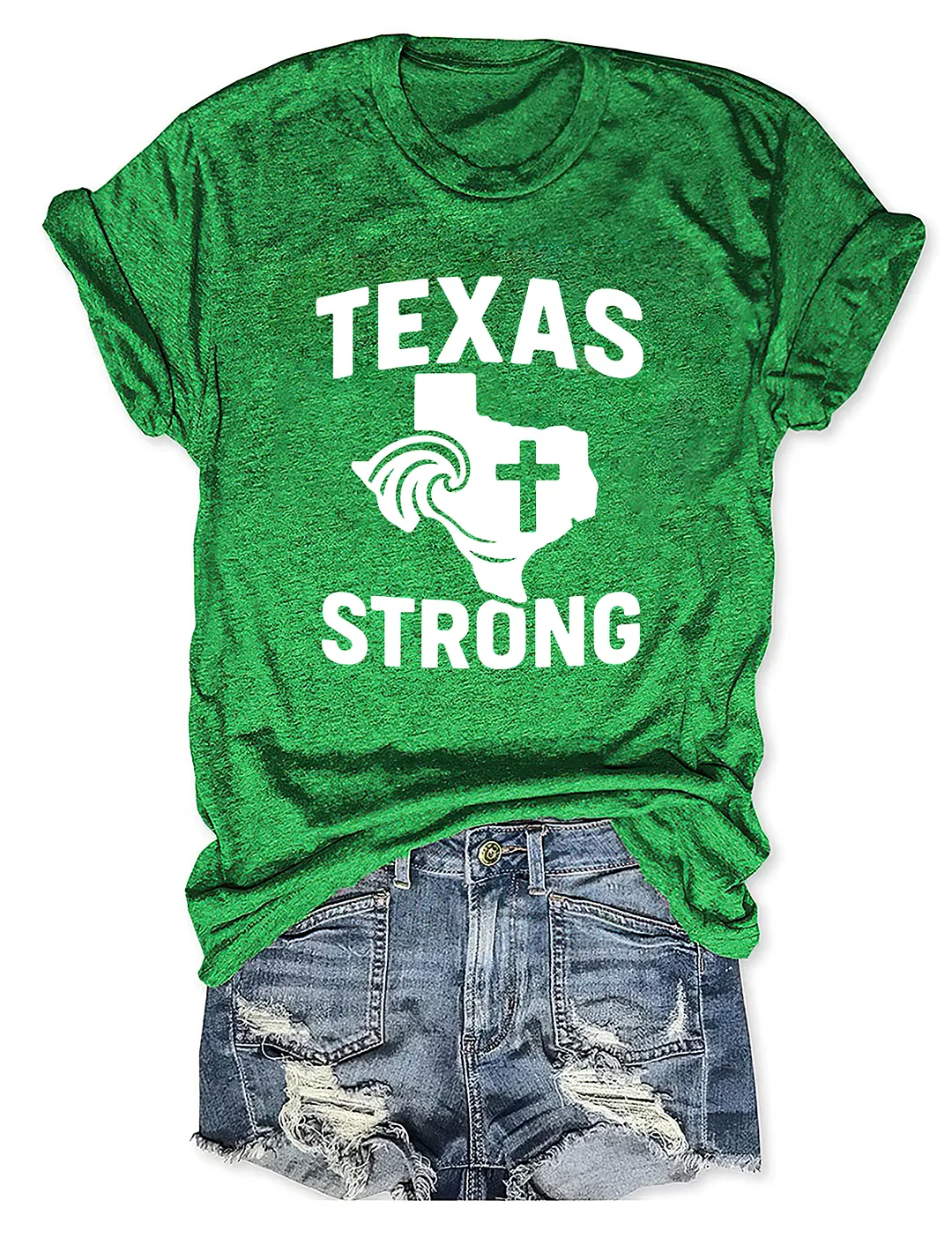 Texas Strong Cross Praying For Tx T-shirt