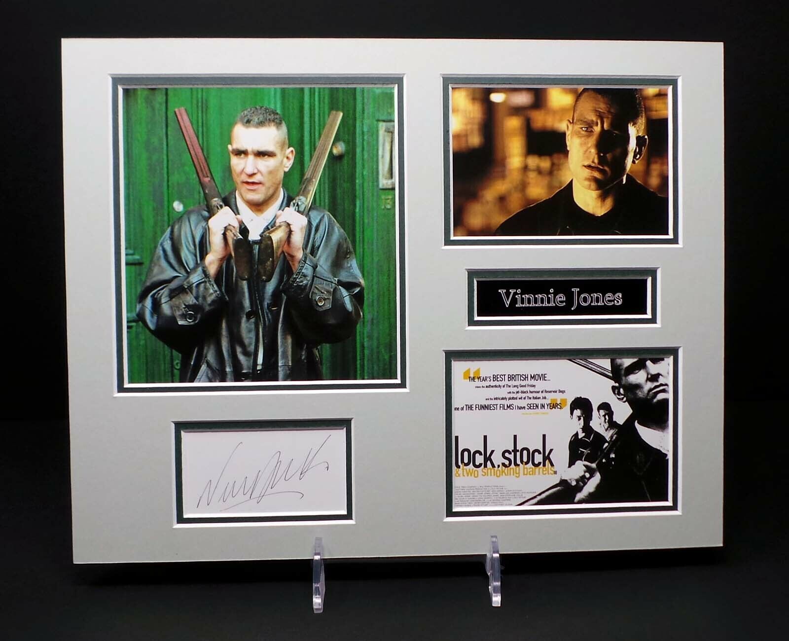 Vinnie JONES Signed Mounted Photo Poster painting Display 2 AFTAL RD COA Lock Stock Actor