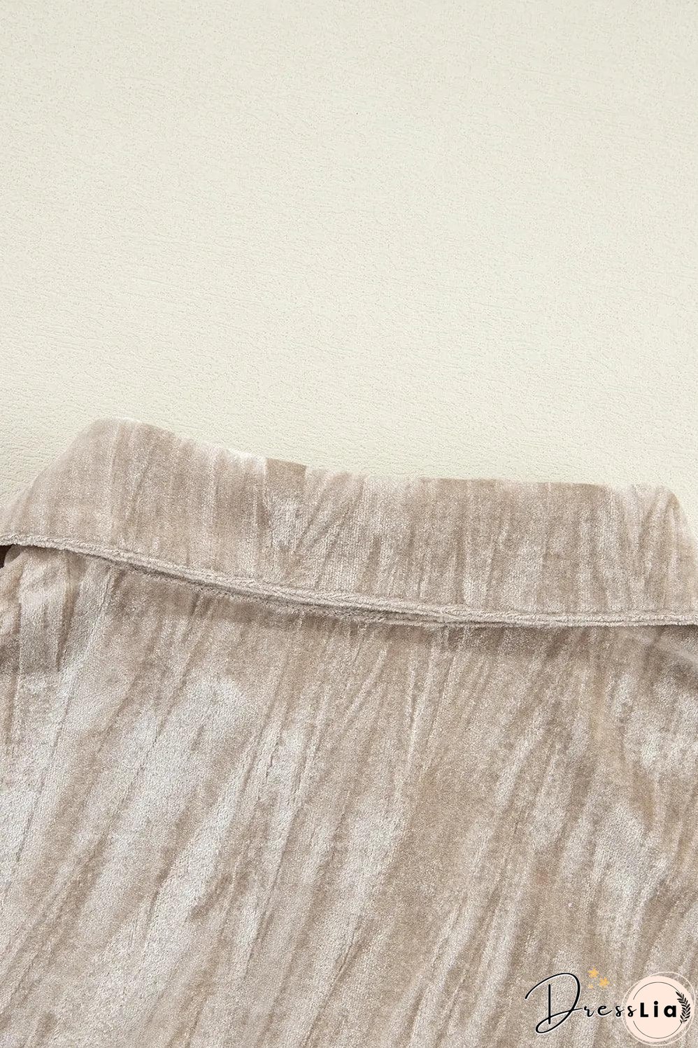 Golden Fleece Loose Fit Chest Pockets Buttoned Velvet Shirt