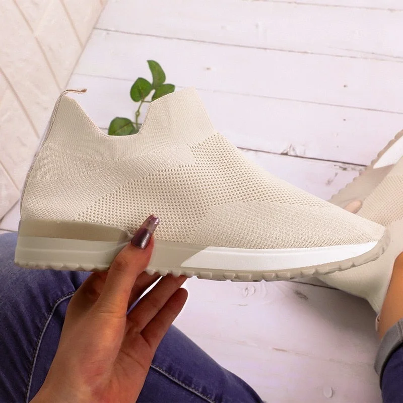 Summer Women Vulcanized Shoes Mesh Light Breathable Women Sneakers Flats Casual Female Trainers Walking Shoes Zapatillas Mujer