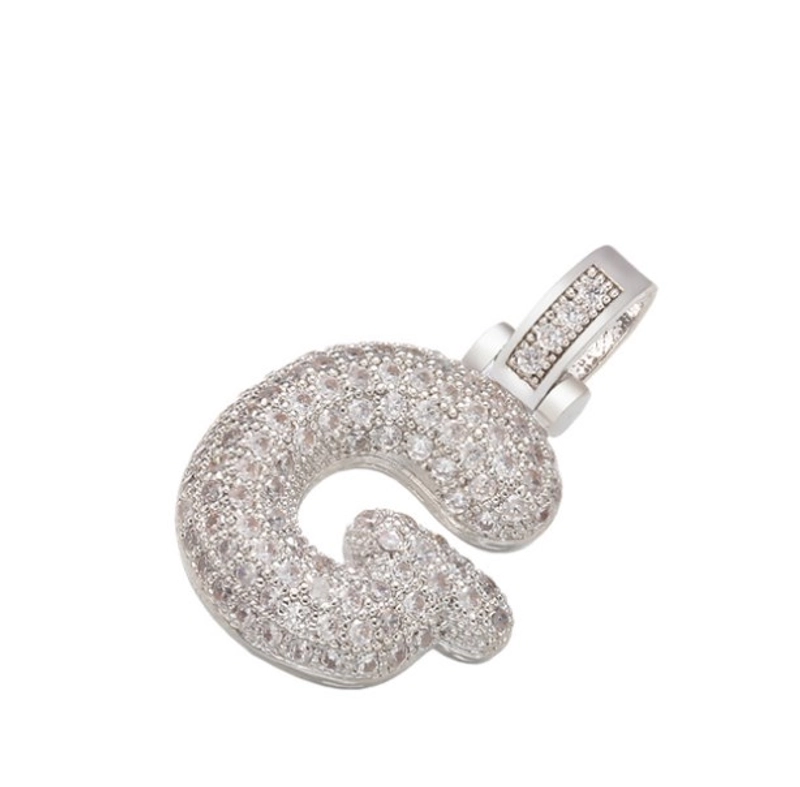 Copper Zircon Letter Pendant