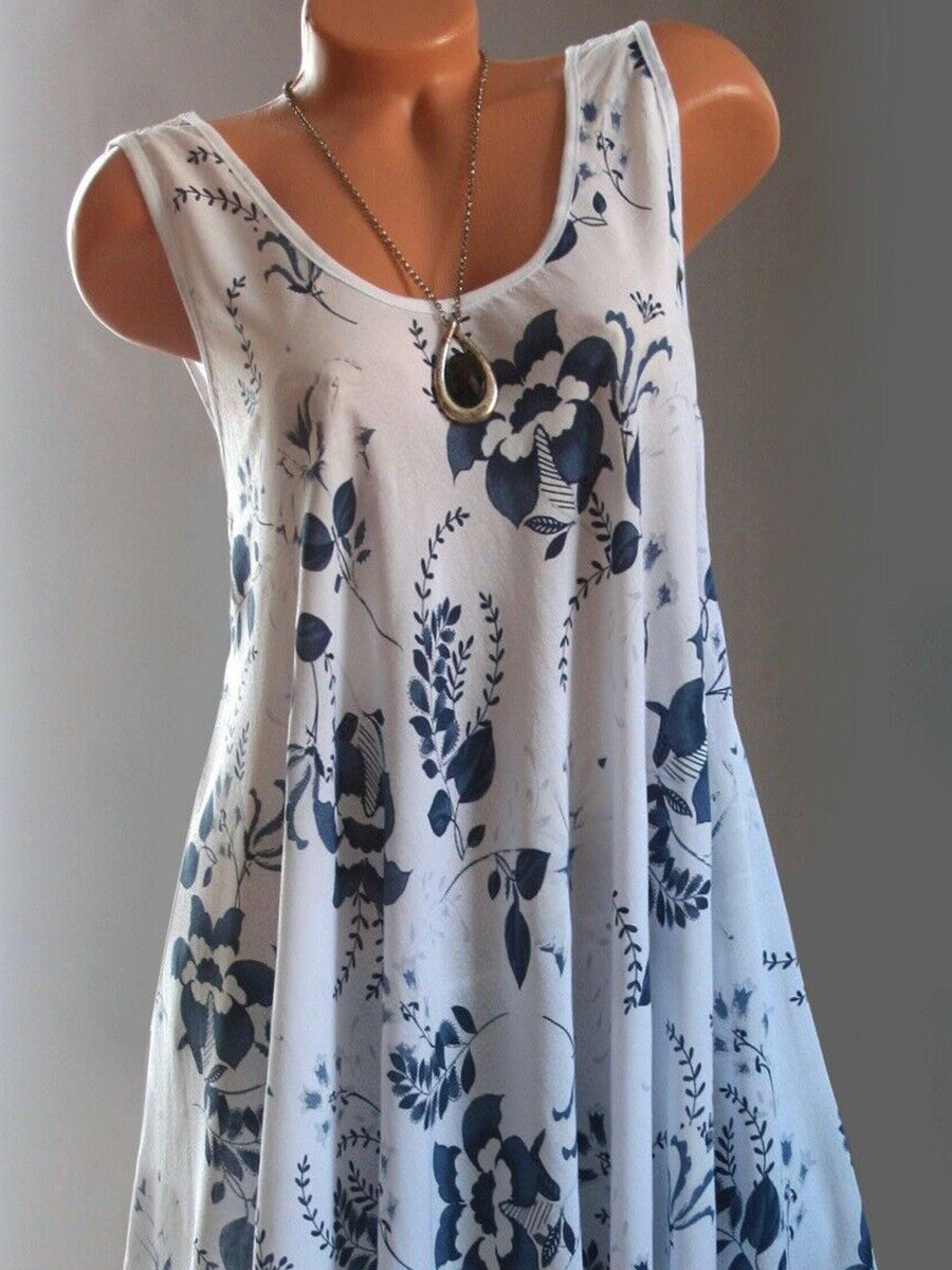 Women Half Sleeve V-neck Solid Color Dress