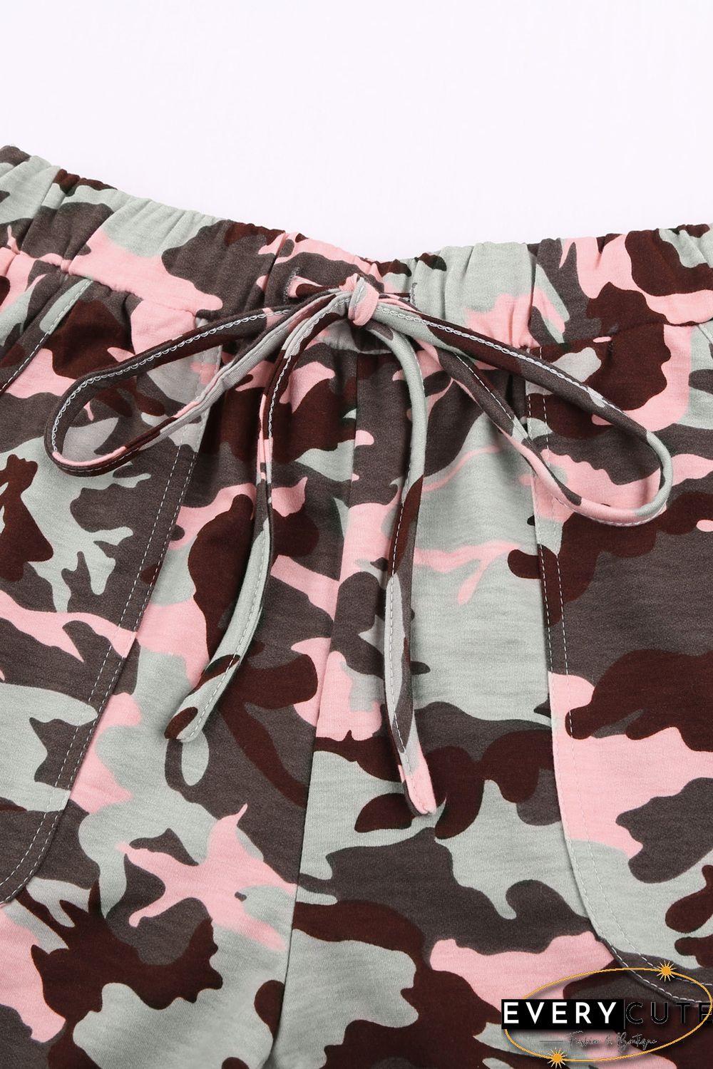 Pink Camouflage Casual Sports Pants