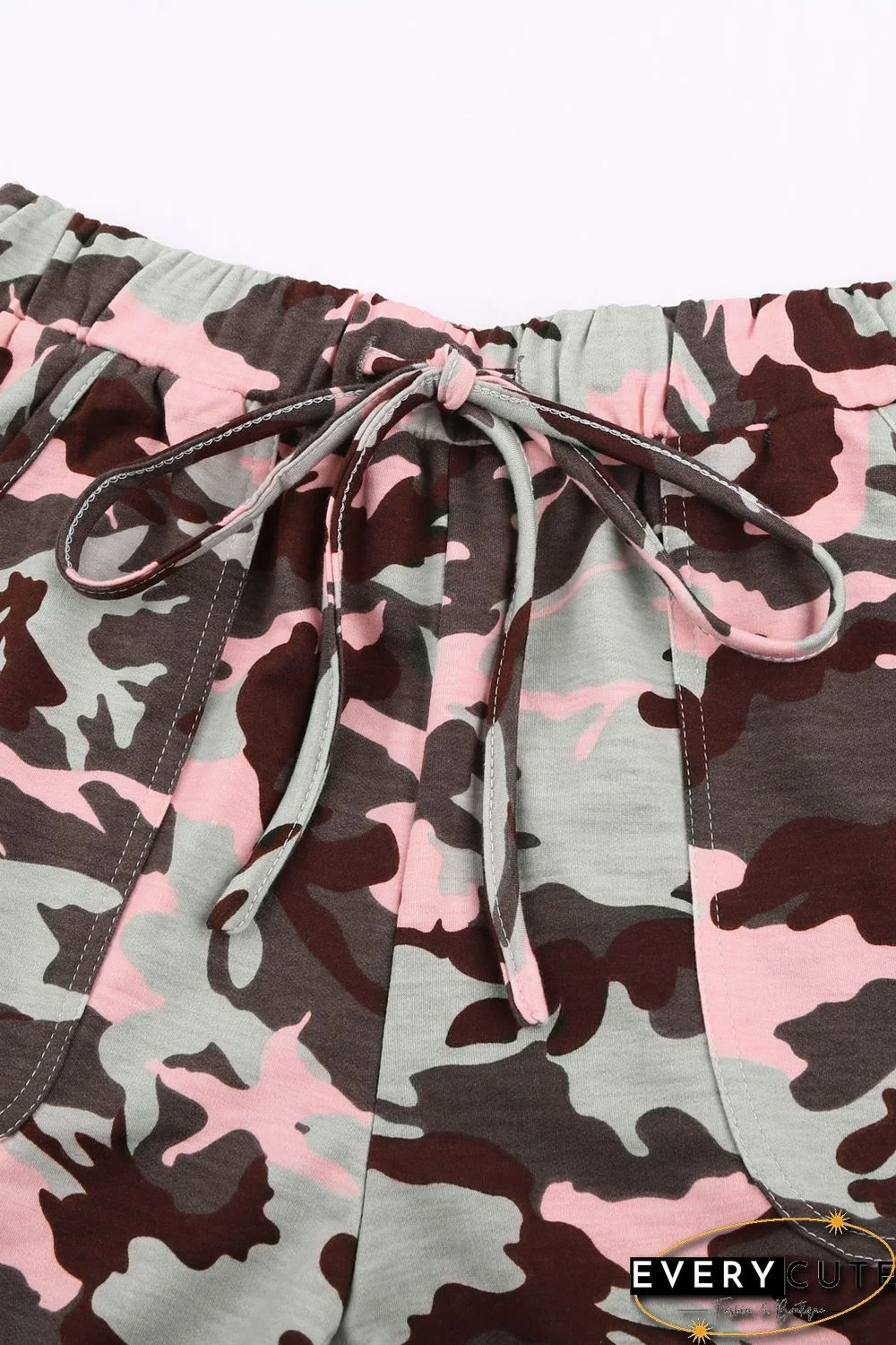 Pink Camouflage Casual Sports Pants