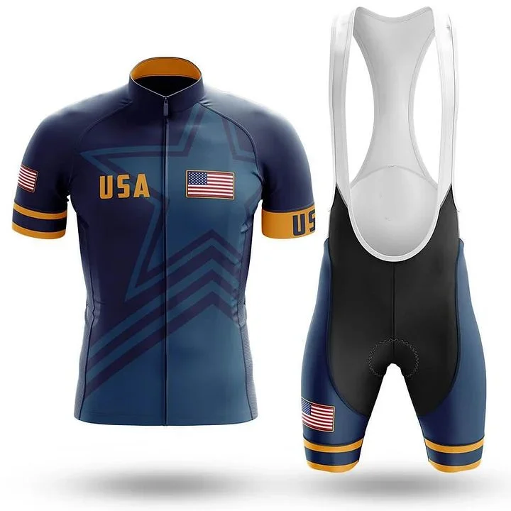 USA S5 Navy Men's Short Sleeve Cycling Kit