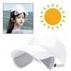 Sun Visor Hat Retractable Brim Mesh Baseball Cap Fishing Hat for Men and Women