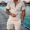 Gioiacombo&trade; Set casual da spiaggia a maniche corte da uomo