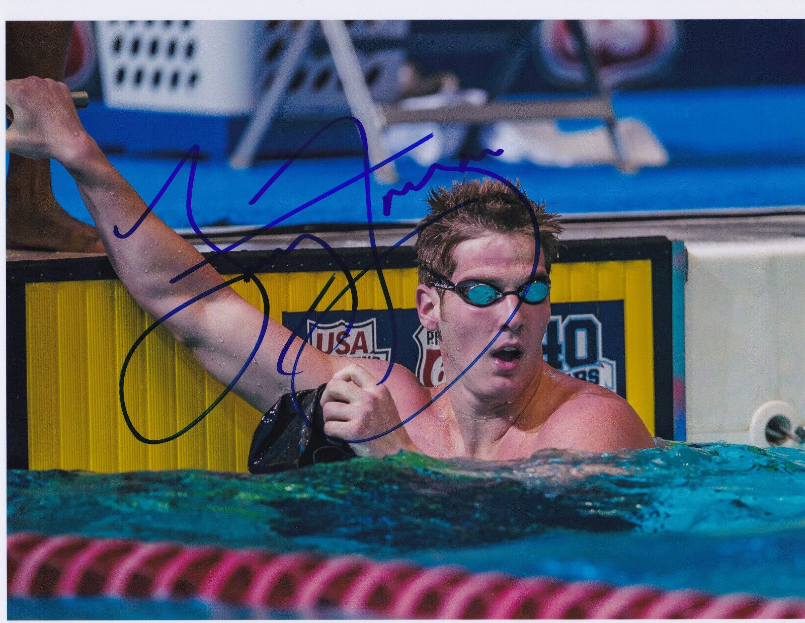 Jimmy Feigen Signed 8.5x11 Inch Photo Poster painting USA Swimming Rio Olympics London Medalist