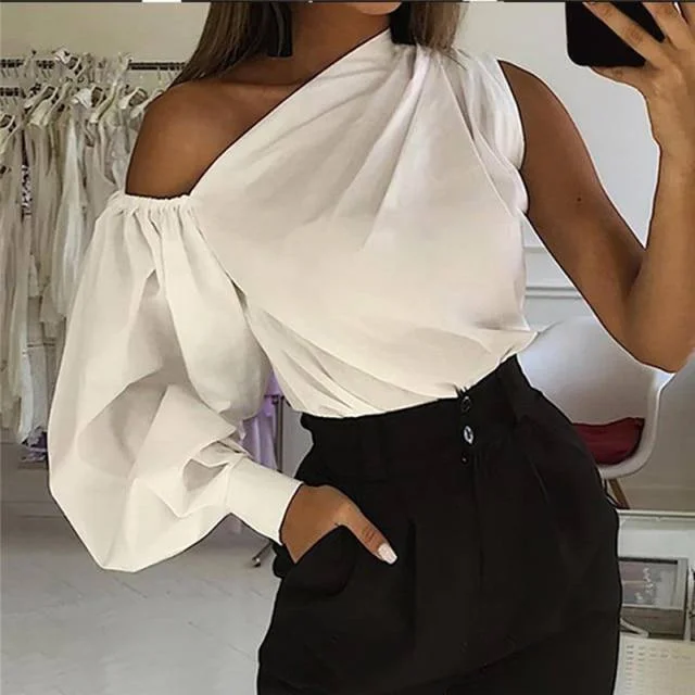Sexy Off Shoulder Women Office Shirts Celmia Fashion Long Sleeve Blouse Casual Loose Tops Lady Elegant Blusas Plus Size Femme