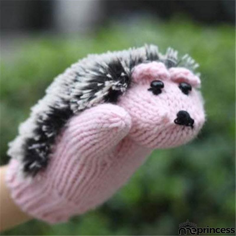 Creative Cute Hedgehog Knitted Warm Mittens