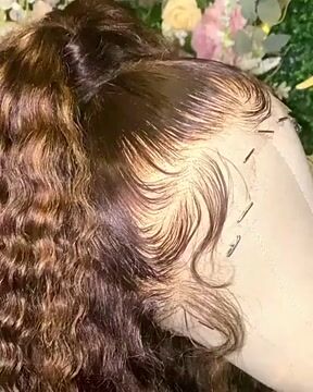 100% Human Hair HD 360 Lace Honey Blonde Deep Wave Wig