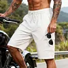 Cotton Linen Cargo Shorts for Men Lightweight Breathable Drawstring Waist Summer Casual Shorts with Side Pockets by Inlyline