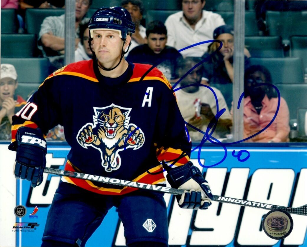 Signed 8x10 GARY ROBERTS Florida Panthers Photo Poster painting - COA