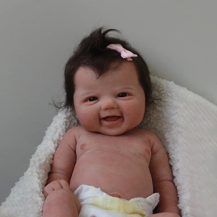 12"&16" Full Soft Flexible Silicone Reborn Baby Doll Girl Named Doroya with Chubby Face & Posable Limbs