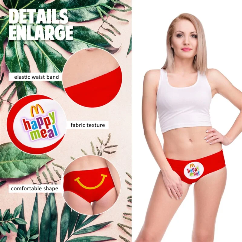 Milk Silk Panties Girls Creative Print Lingerie Women Elastic Breathable Brief Underpant трусы Cozy Underwear трусы женские