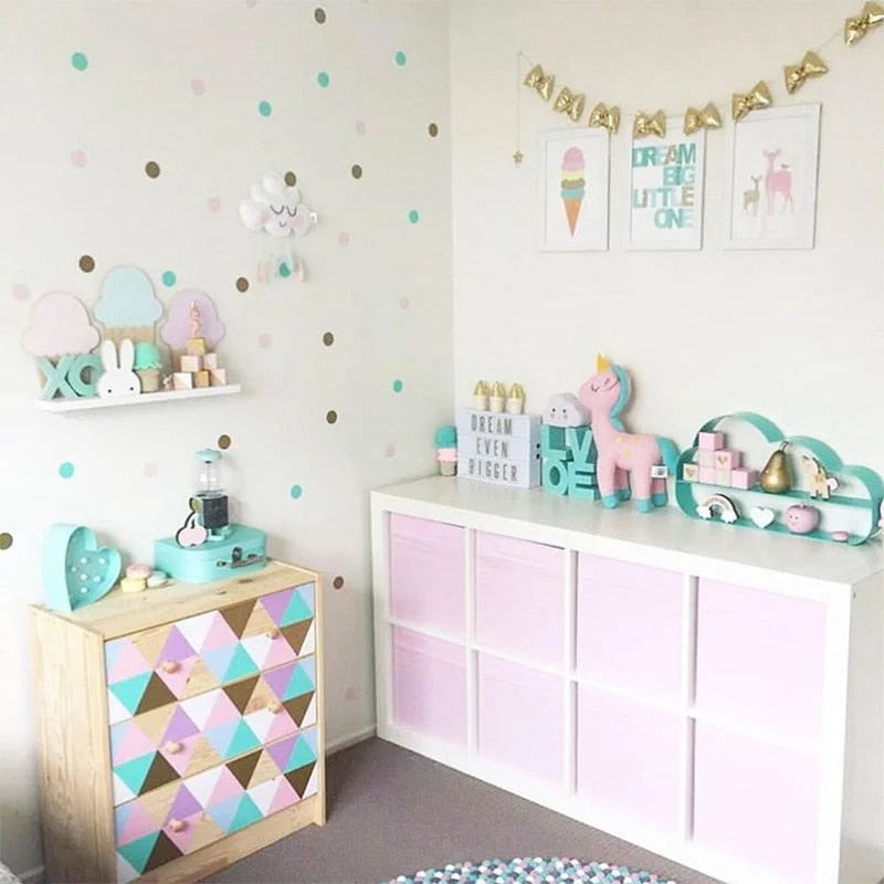 Dots Wall Stickers For Kids Room Baby Home Decoration Children Wall Decals kids wall sticker Kids Home Decor Murals Wallpaper