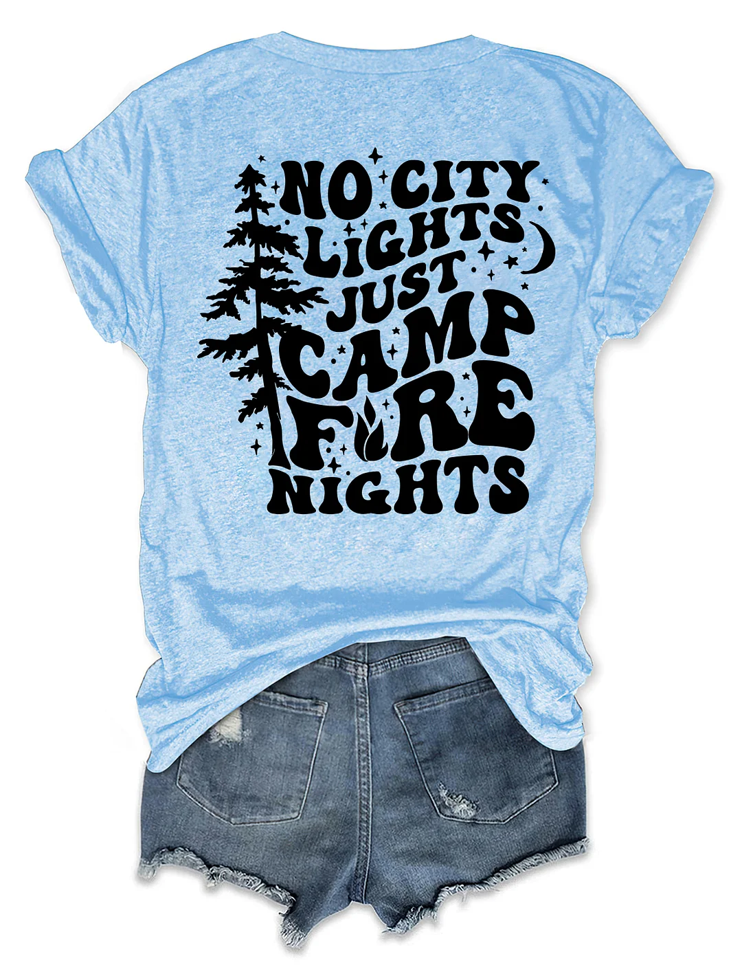 No City Lights Just Camp Fire Nights T-shirt