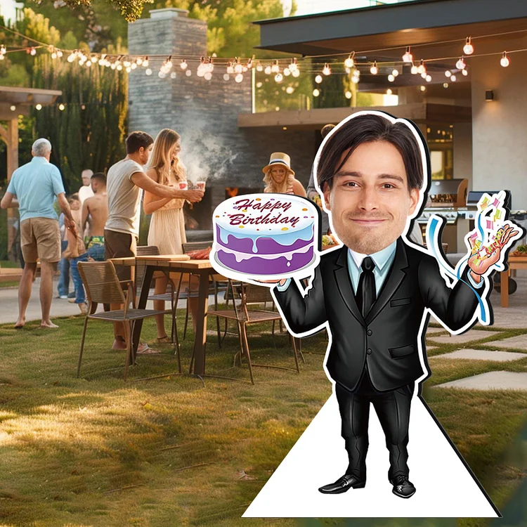 Personalized Life Size Cardboard Cutout Custom Cutout for Male Gift for Boyfriend Husband Birthday