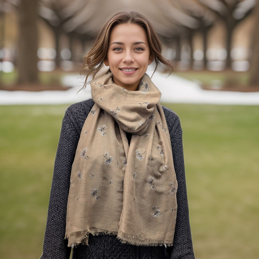 Kawat - Dandelion Scarf (70x180cm) - Mink