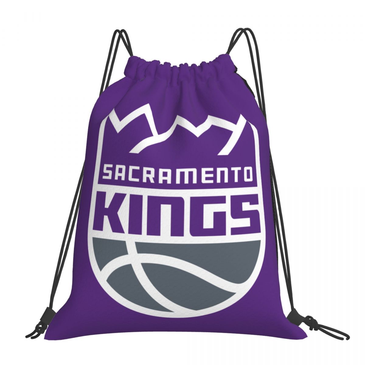 Sacramento Kings Logo Waterproof Adjustable Lightweight Gym Drawstring Bag