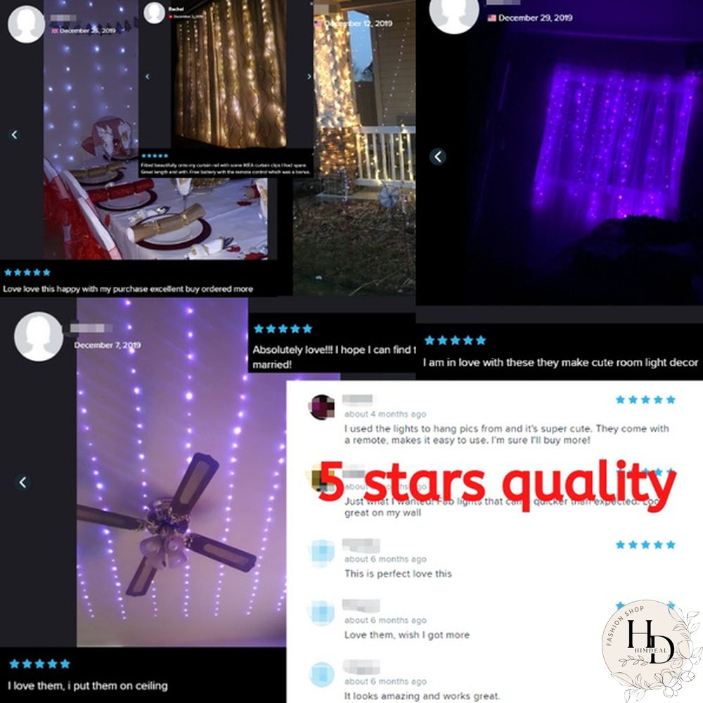 Upgrade Fairy Light Strings Christmas Wedding Party Decor Curtain String Light