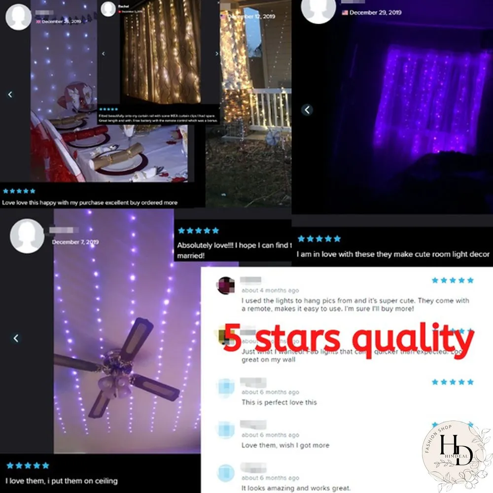 Upgrade Fairy Light Strings Christmas Wedding Party Decor Curtain String Light