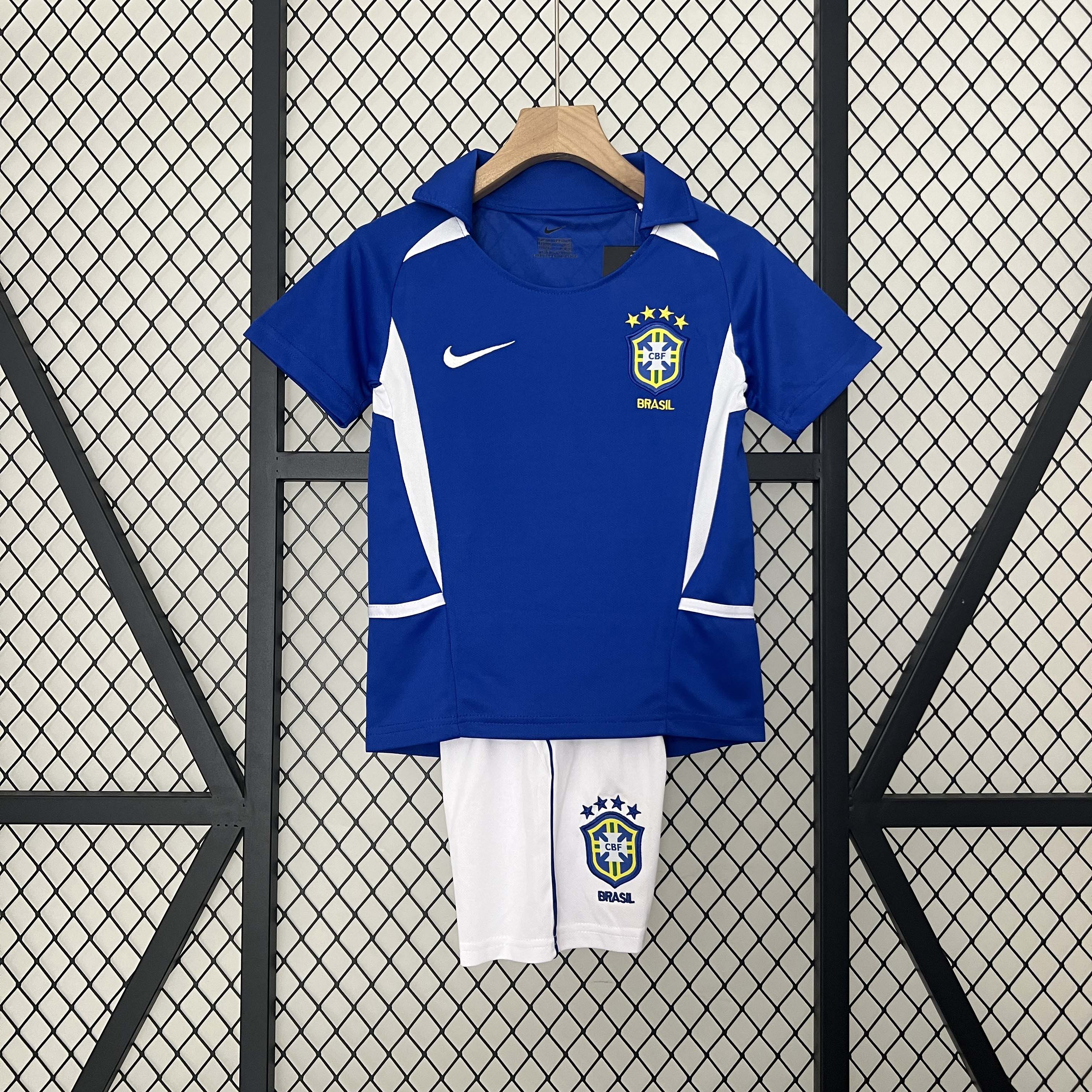 Maillot R&eacute;tro Br&eacute;sil Ext&eacute;rieur 2002/03 - Enfant- Maxi Kits