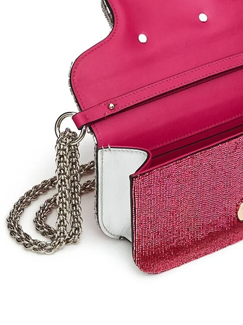 Valentino Garavani Loc&ograve; Embroidered Small Shoulder Bag