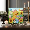 Easter Duck DIY Perlenmalerei Kunstsets mit Rahmen 25x25 cm Perlengem&auml;lde Bildkunst Basteln f&uuml;r Erwachsene Anf&auml;nger Wanddekoration f&uuml;r Zuhause