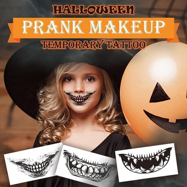 ??Halloween sale-Halloween Prank Makeup Temporary Tattoo