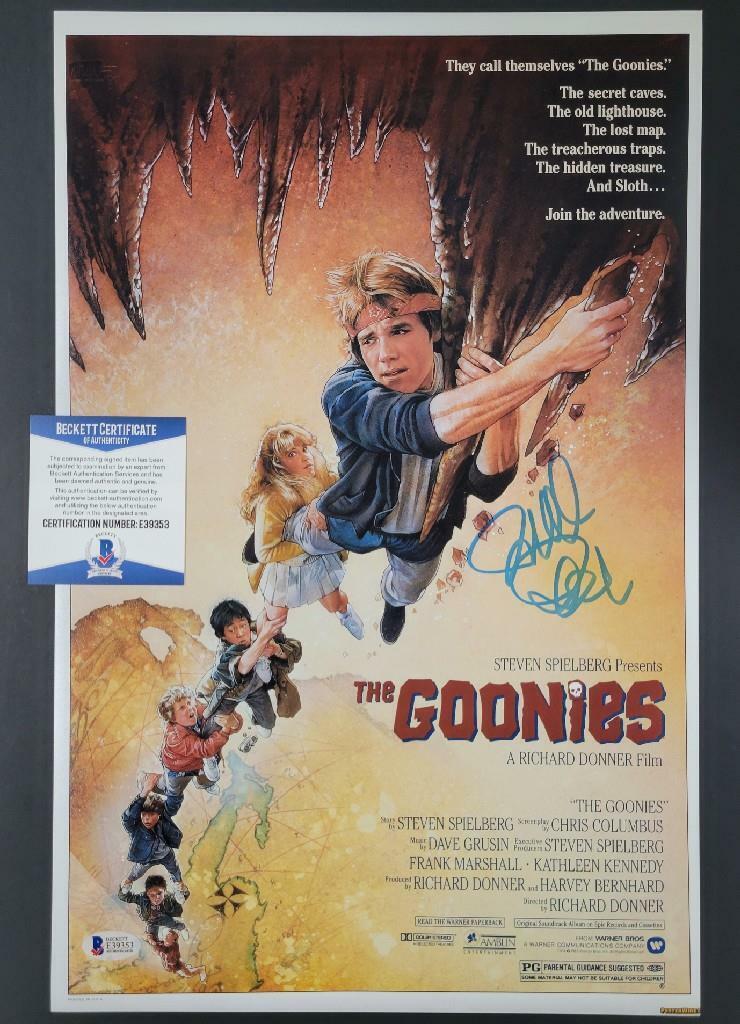 Director Richard Donner signed Goonies 11x17 Movie Poster Photo Poster painting Blue 3 BAS COA