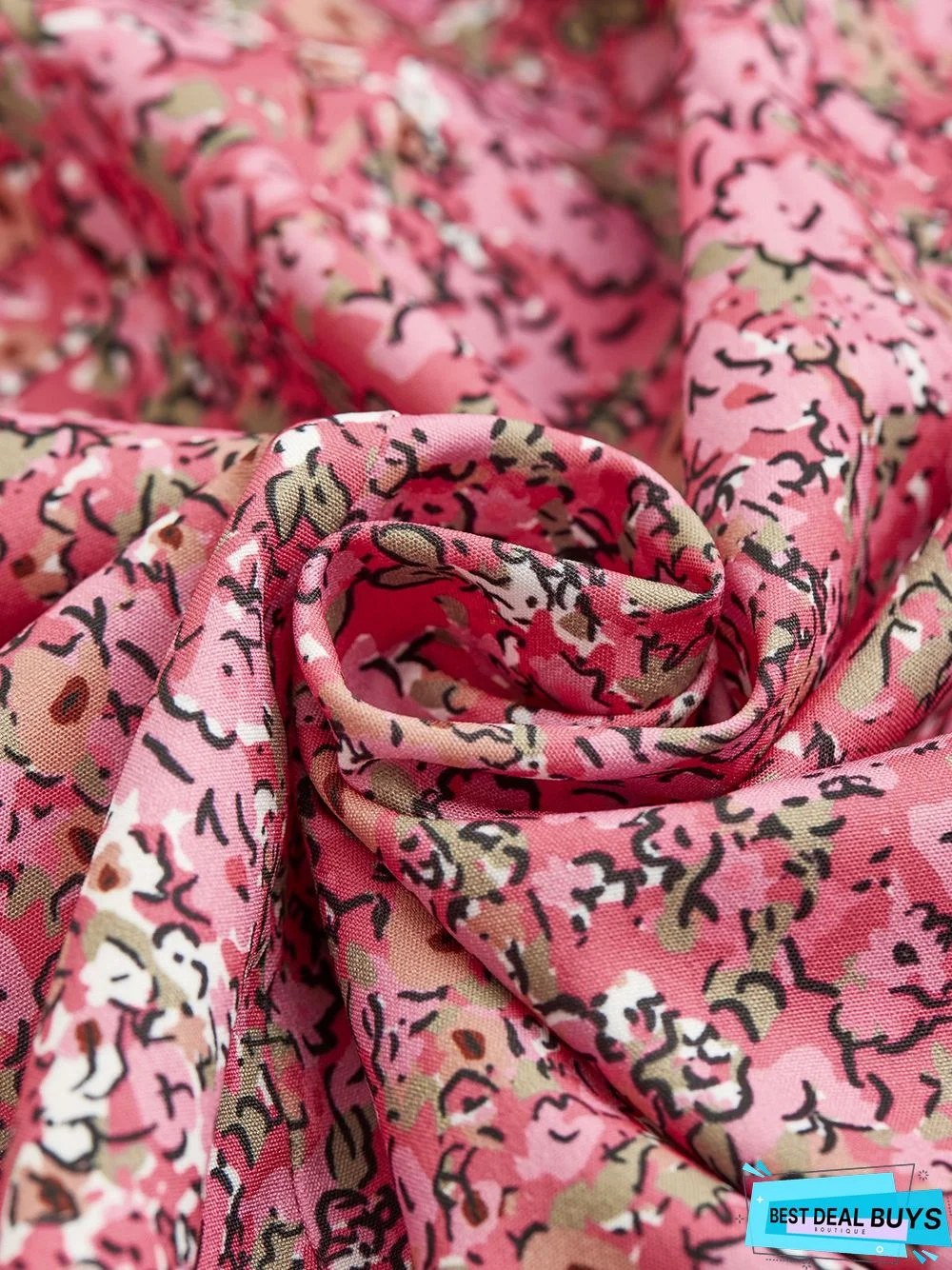 Casual Floral Sleeveless Round Neck Printed Top Vests