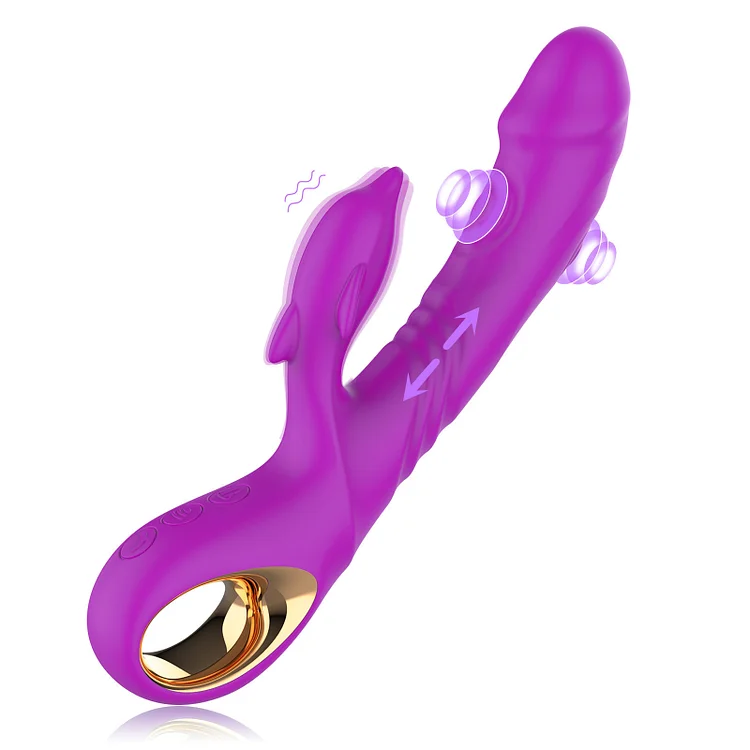 3 In 1 G Spot Couple Vibrator With Thrusting Flapping Function For Clitoris G-spot Stimulation