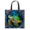 Glass Painting series Turtle - 11CT DIY Stamped Cross Stitch Shopping Bag 40*40cm/15.75*15.75in