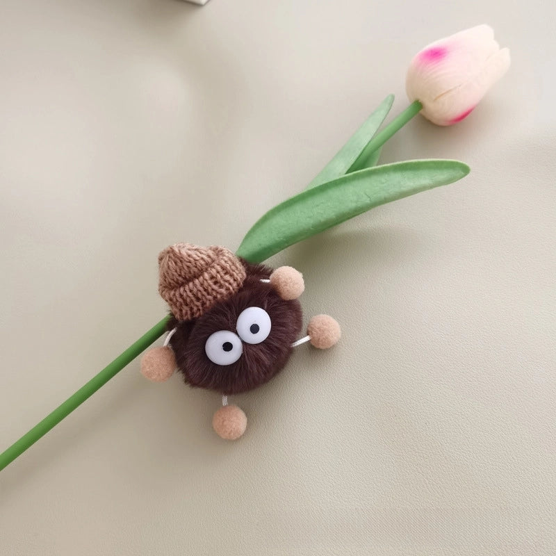 Shoelace Doll Plush DIY Accessories Briquette Shoe Flower Shoe Strap Buckle Decoration Little Doll Black Briquette Elf Shoe Buckle