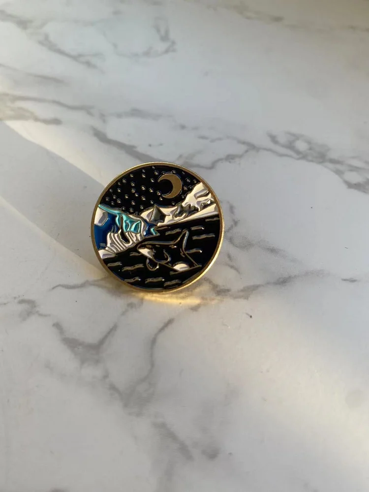 Dolphin Splash Pin