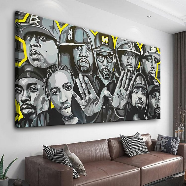 Wu-Tang Clan hand painted poster Canvas Print