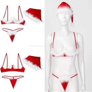 pornhint Pornhint Women's Lingerie Set Spaghetti Shoulder Straps Top And G-string Thongs Cupless