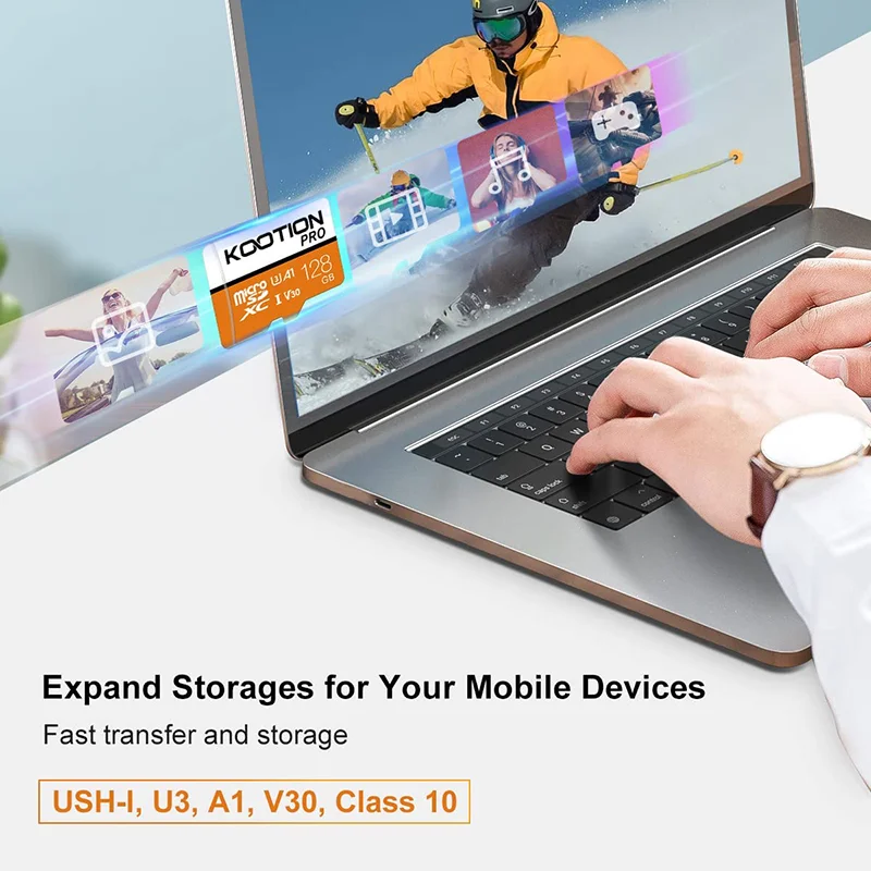 MicroSD KOOTION 128GB Classe 10 U1 A1 - Velocit&agrave; Fino A 100MB/s Per Smartphone E Action Cam