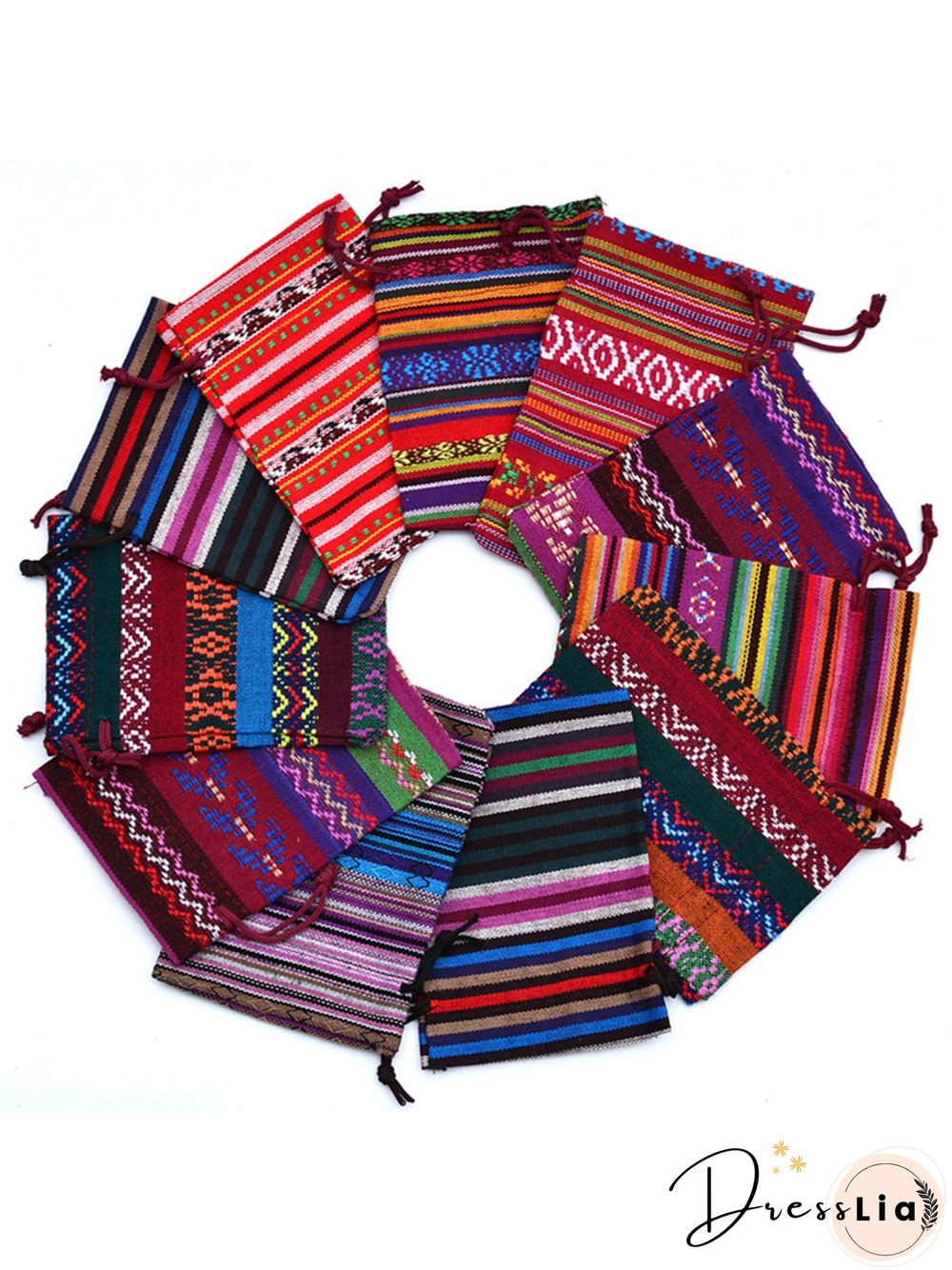 Ethnic Drawstring Storage Bag