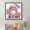 (US Only)Gnome Design DIY Bead Embroidery Kit 39x39cm 9CT Cross Stitch Kit for Home Decor