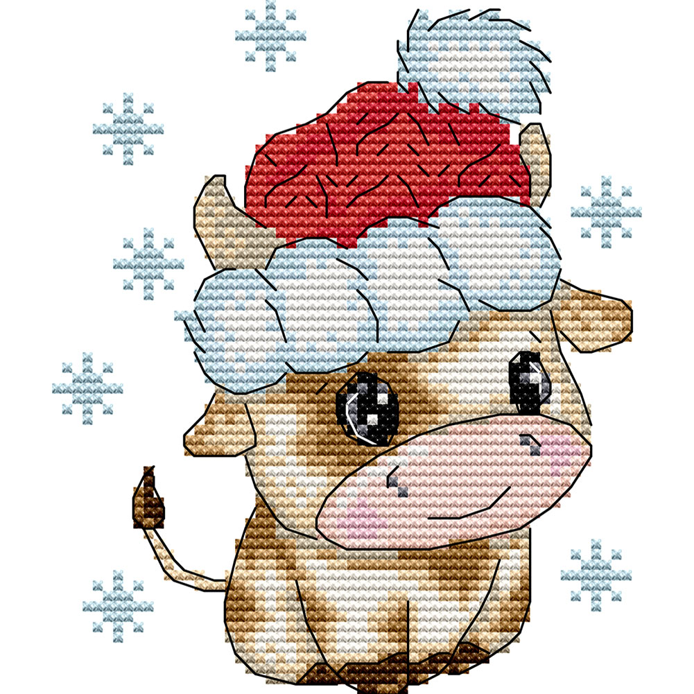 

Santa Hat Calf - 14CT Stamped Cross Stitch - 15*17CM, 501 Original