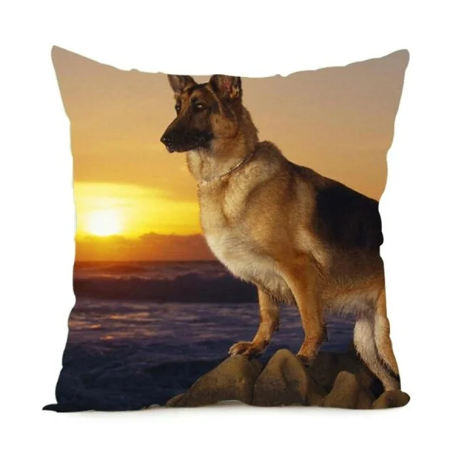 Linen Pillow Case - German Shepherd Dog
